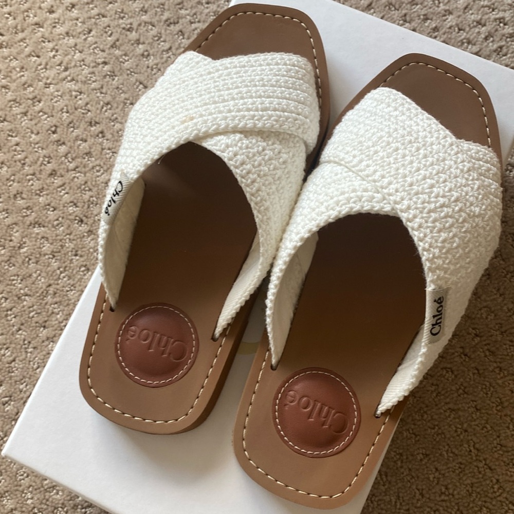 Chloe White Sandals